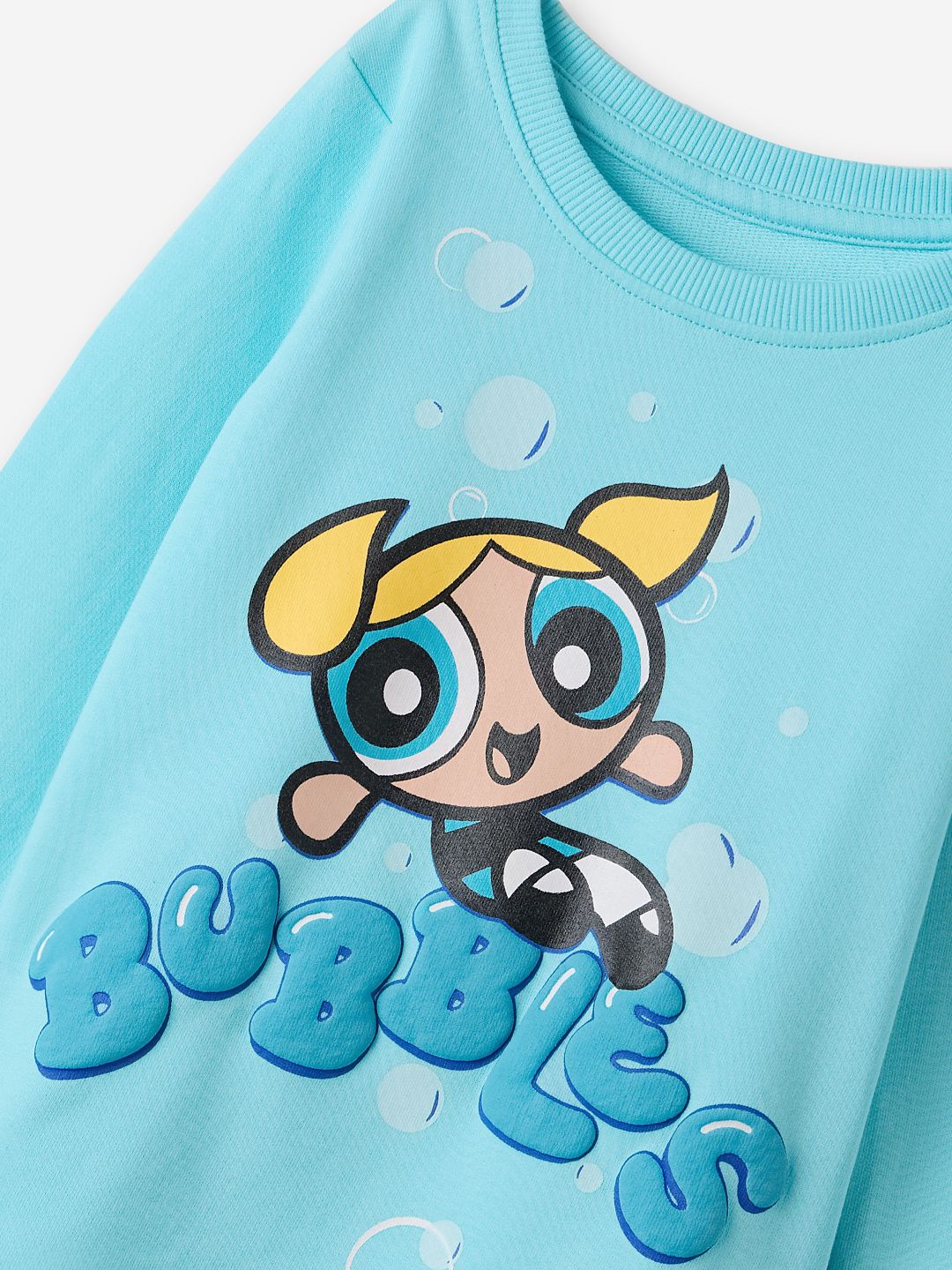 Powerpuff Girls: Girl Power Bubbles Girls Cotton Full Sleeve T-Shirts (2-8 Yrs)