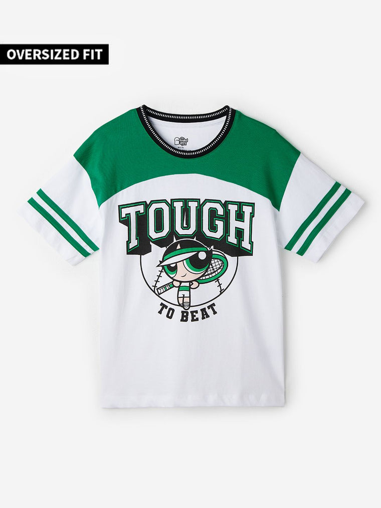 The Powerpuff Girls: Fighter Girls Cotton Oversized T-Shirts (2-8 Yrs)