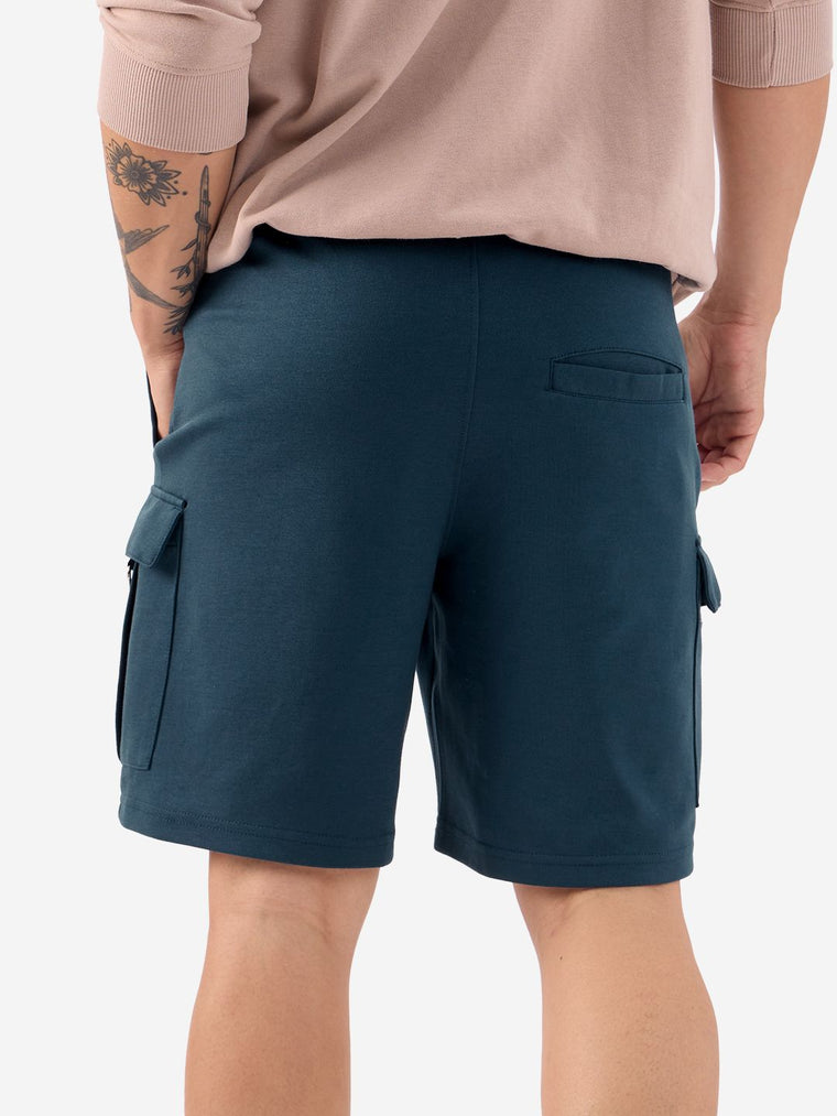 Solids: Stellar Blue Men Lounge Shorts
