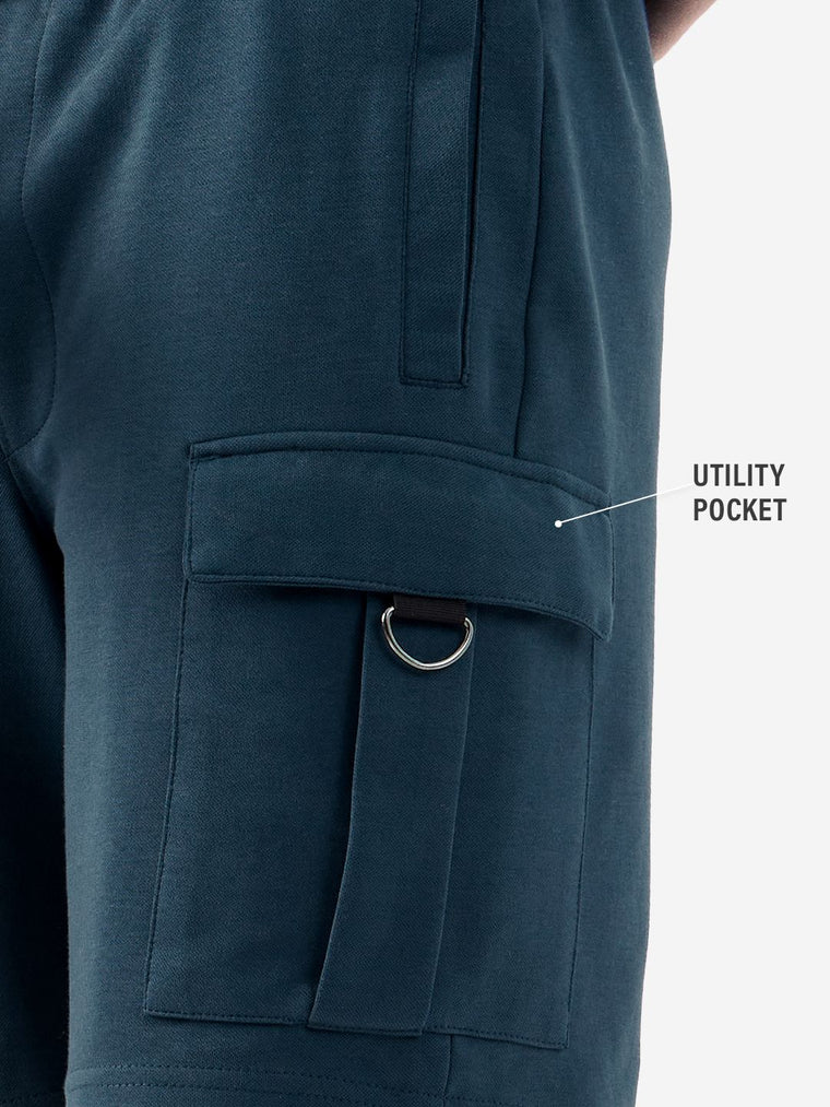 Solids: Stellar Blue Men Lounge Shorts