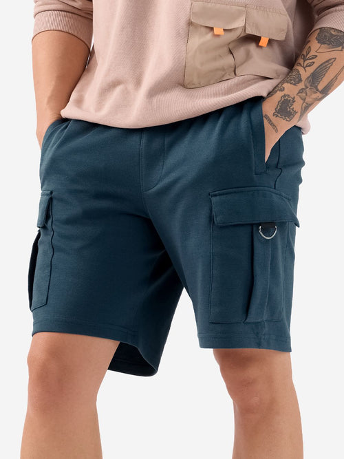 Solids: Stellar Blue Men Lounge Shorts