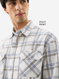 Plaid: Glacier Men Textured Shirts