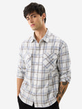 Plaid: Glacier Men Textured Shirts