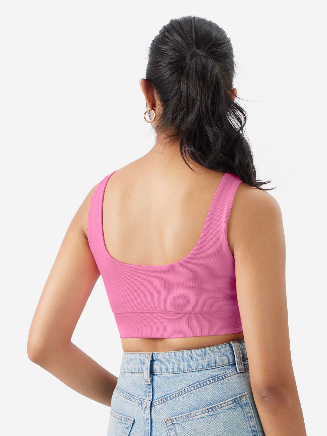 Flamingo Pink Bralette Top Women Bralette