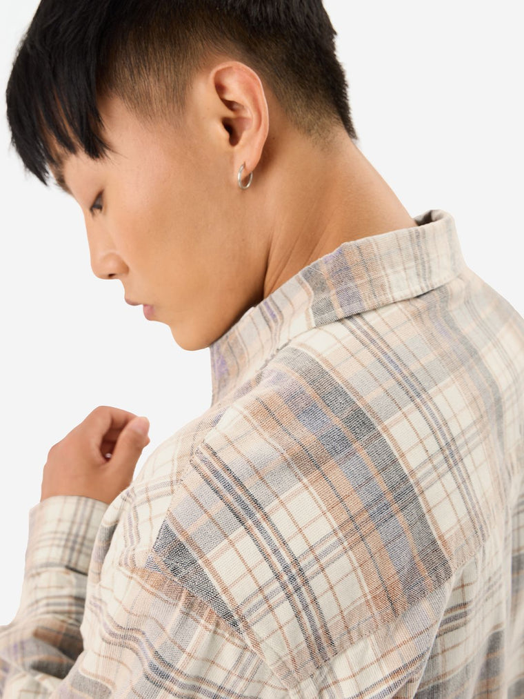 Plaid: Chestnut Men Textured Shirts