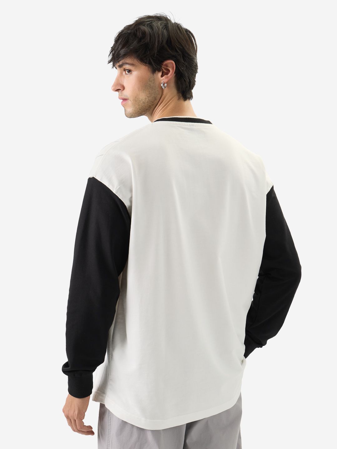 Tom & Jerry: Striped Oversized Full Sleeve T-Shirts