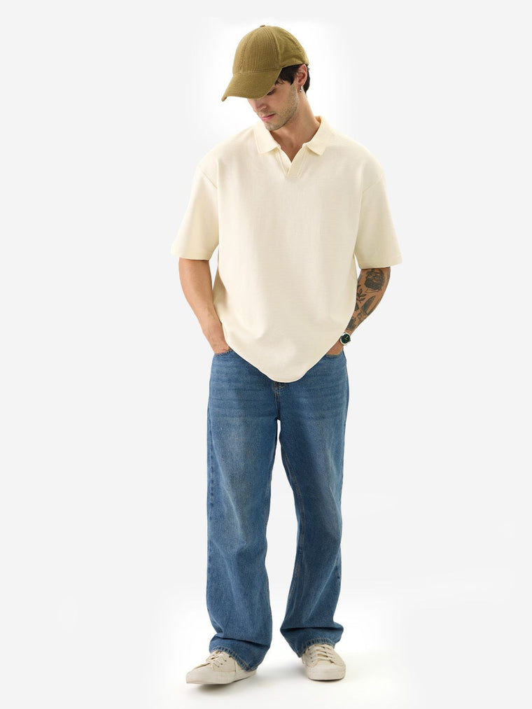 Solids: Off-White Oversized Polos
