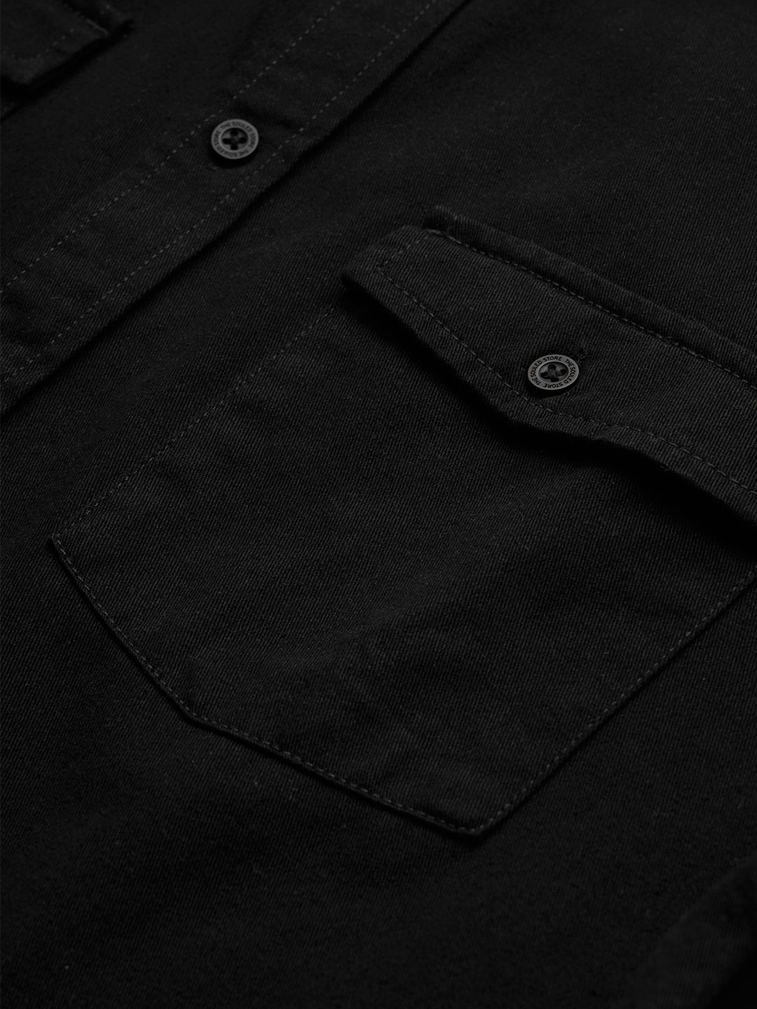 Solids: Mystic Black Men Utility Shirts