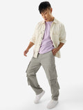 Solids: Dark Grey Men Cargo Pants