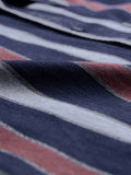 Stripes: Blue, Rust Red Men Relaxed Shirts