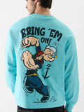 Popeye: Bring Em On Oversized Full Sleeve T-Shirts