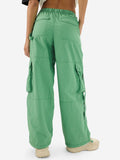 Parachute Pants: Kelly Green Women Baggy Pants
