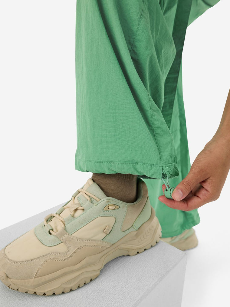 Parachute Pants: Kelly Green Women Baggy Pants
