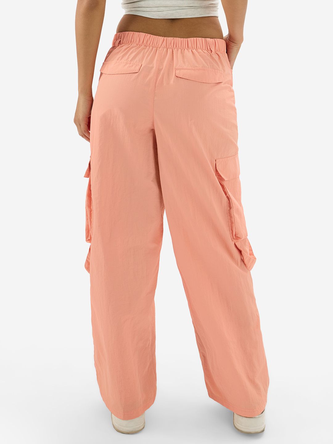Parachute Pants: Coral Women Straight Pants
