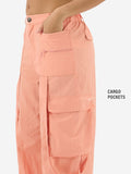 Parachute Pants: Coral Women Straight Pants