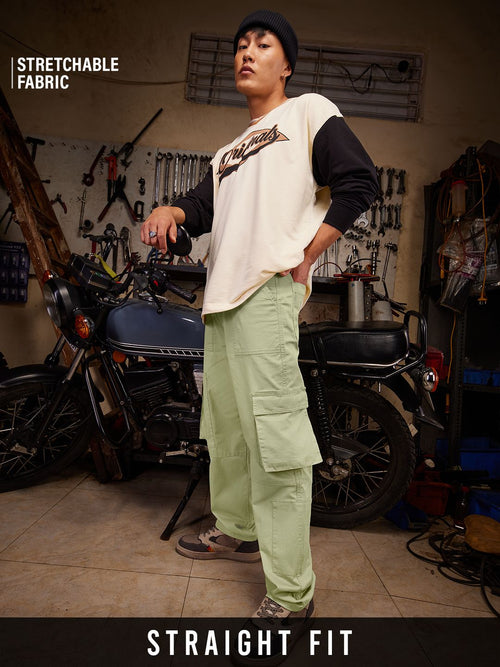 Solids: Green Men Cargo Pants