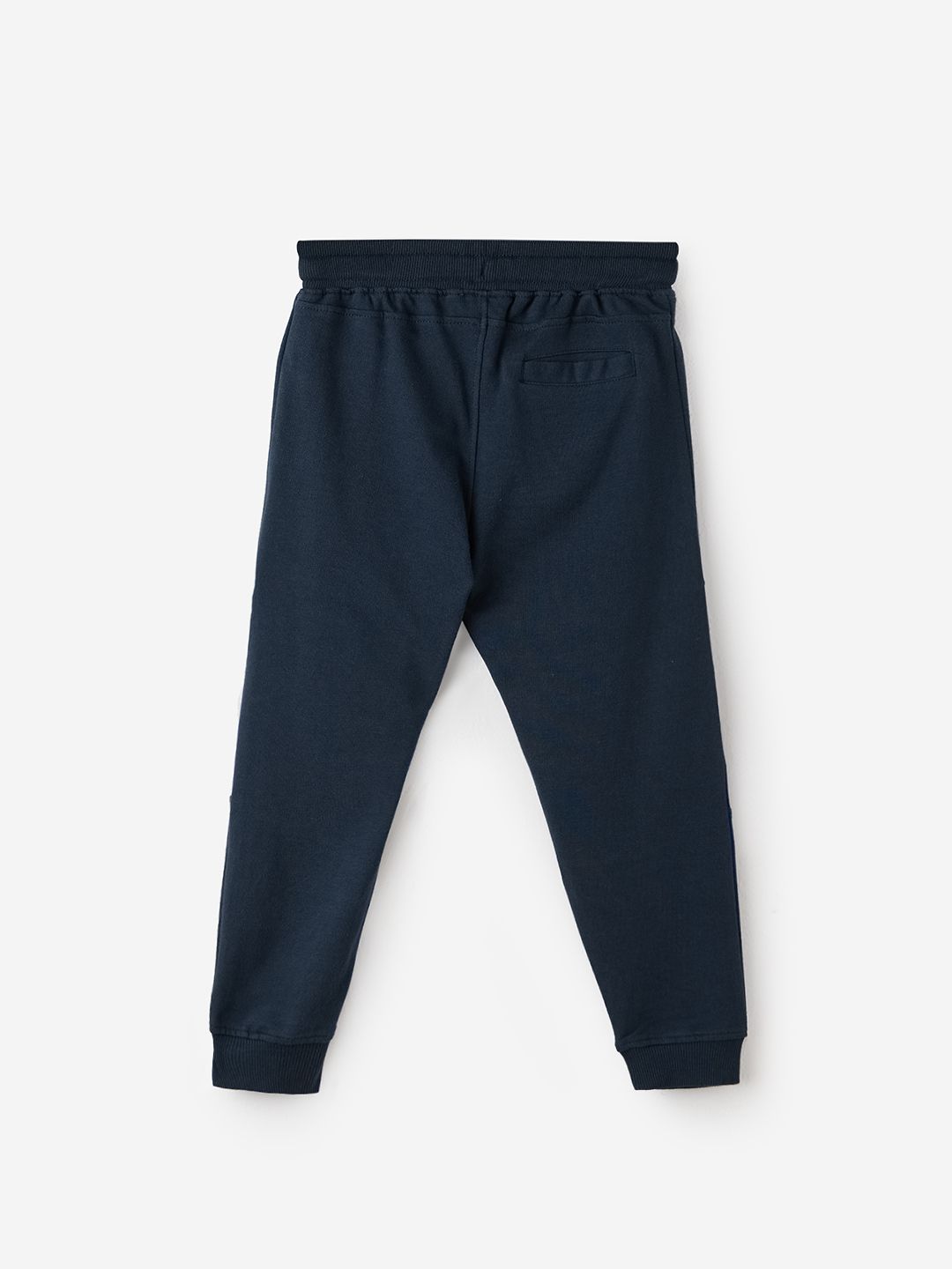 Solids: Navy Boys Cotton Joggers (2-8 Yrs)