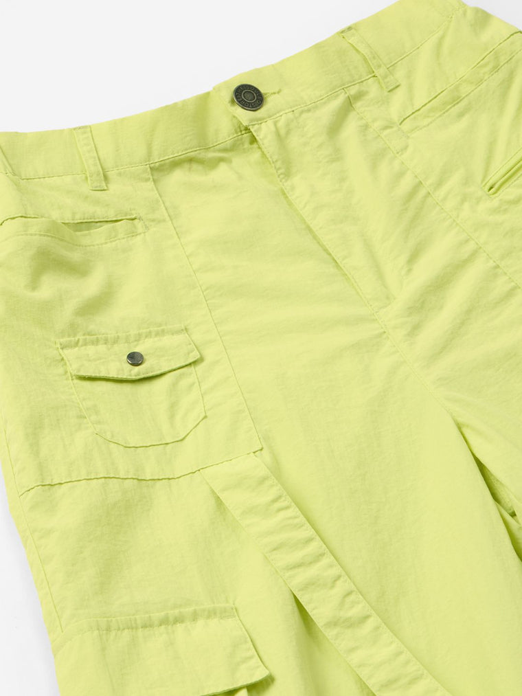 Parachute Pants: Lime Women Straight Pants