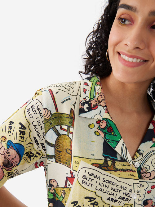 Popeye: Comic Punch Women Holiday Shirts