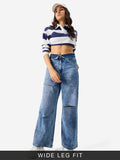Wide-Leg Denim: Frosty Blue Women Wide Denims