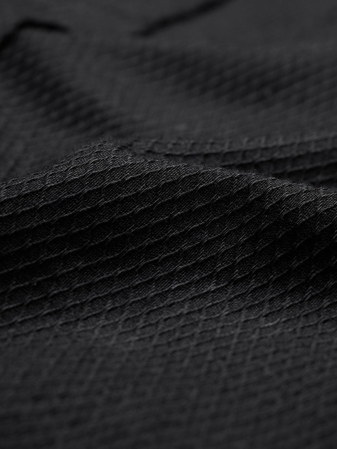 Solids: Charcoal Black Men Textured Shirts