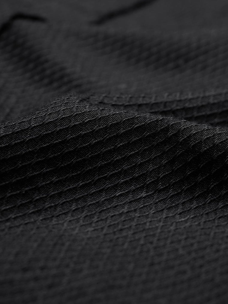 Solids: Charcoal Black Men Textured Shirts