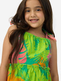 TSS Originals: Hawaiian Leaves Girls Cotton Dresses (2-8 Yrs)