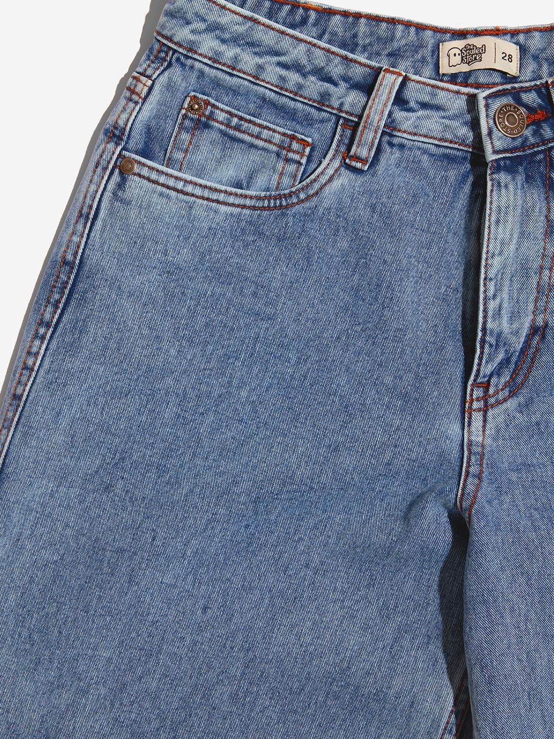 Baggy-Fit Denim: Stellar Blue Women Baggy Denims