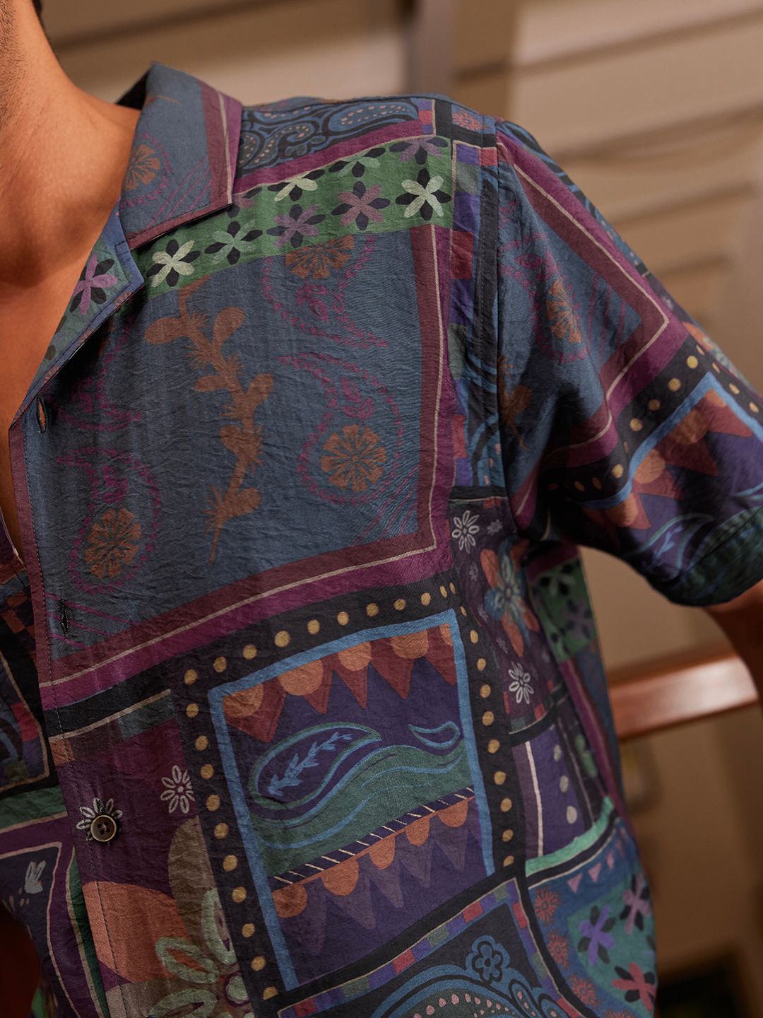 TSS Originals: Dark Paisley Half Sleeve Shirts