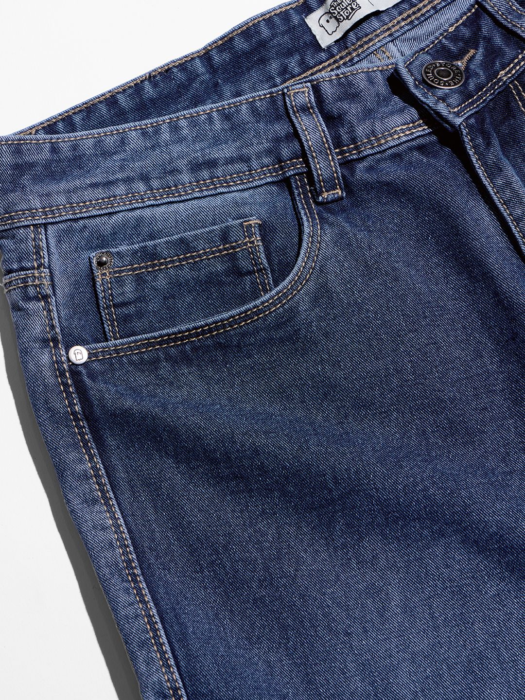 Denim: Blue Wash (Baggy Fit) Men Cargo Jeans