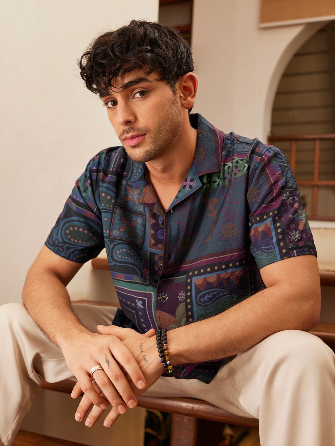 TSS Originals: Dark Paisley Half Sleeve Shirts