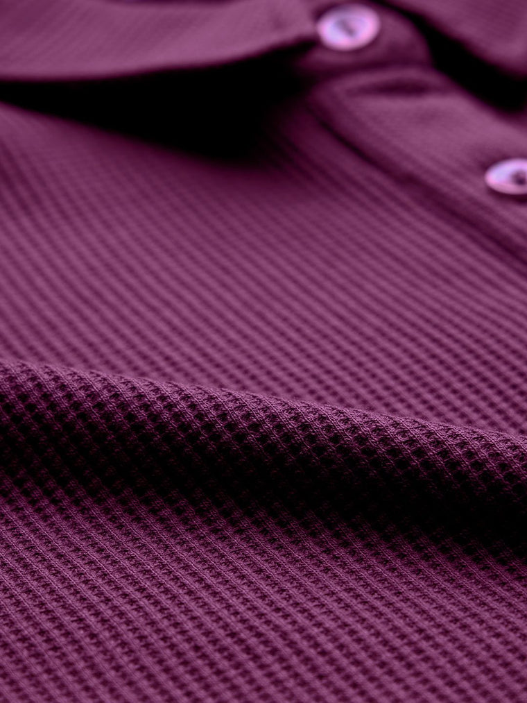 Textured Shirt: Spiced Plum (Solids) Women Oversized Shirts