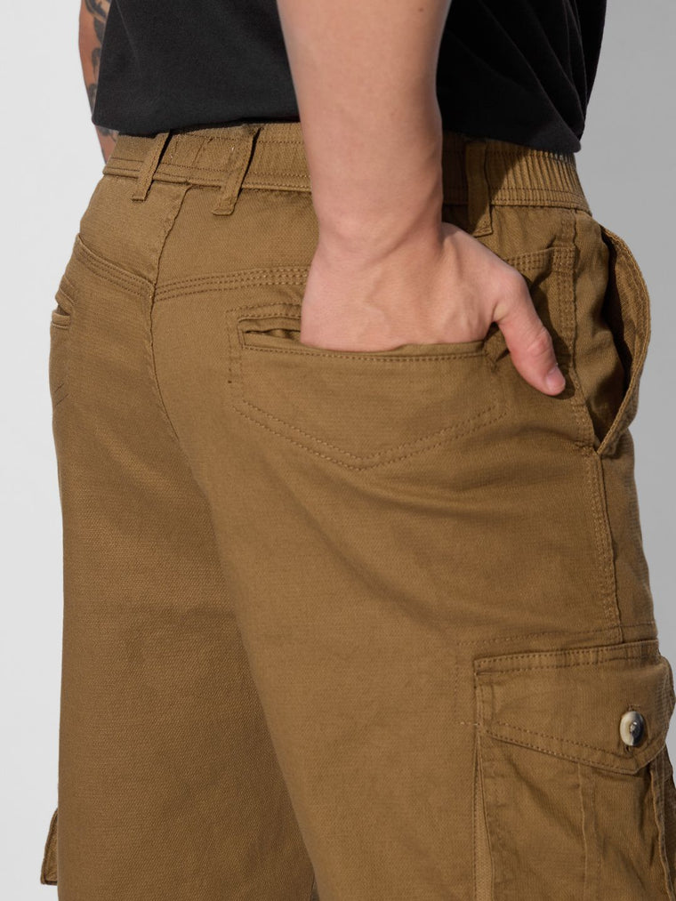 Solids: Rust Men Cargo Pants