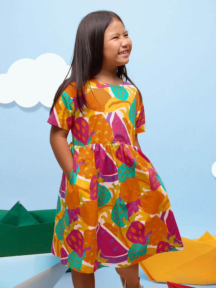 TSS Originals: Fruity Girls Cotton Dresses (2-8 Yrs)