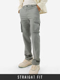 Solids: Ice Grey Men Cargo Pants