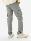 Solids: Ice Grey Men Cargo Pants