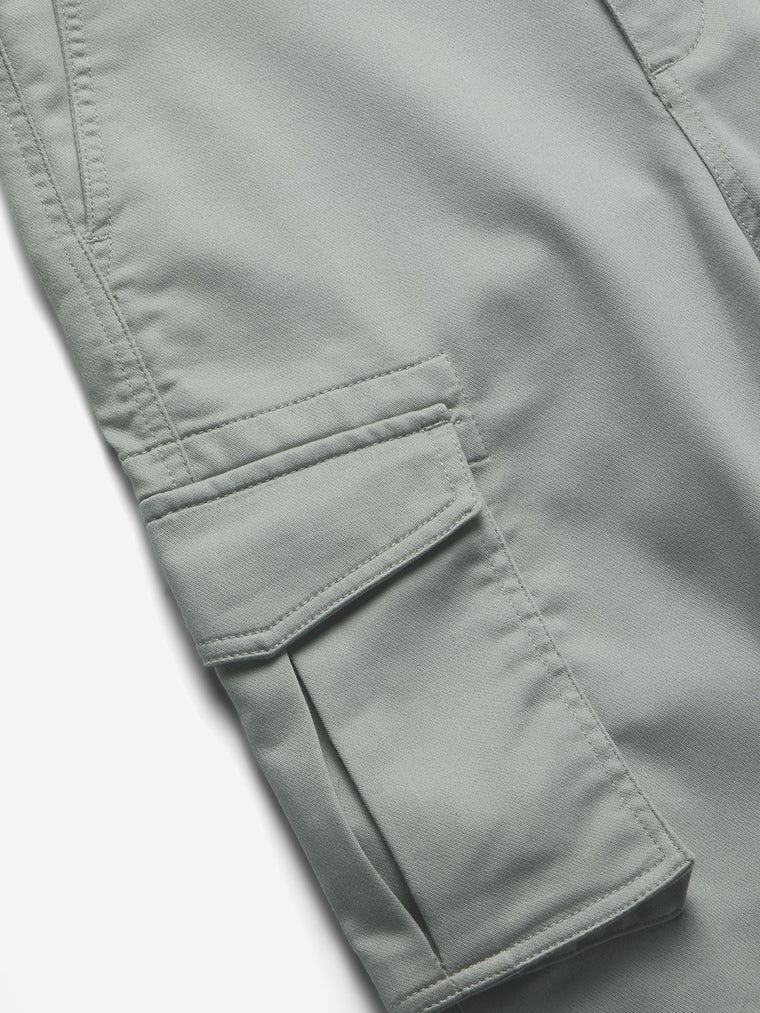 Solids: Ice Grey Men Cargo Pants