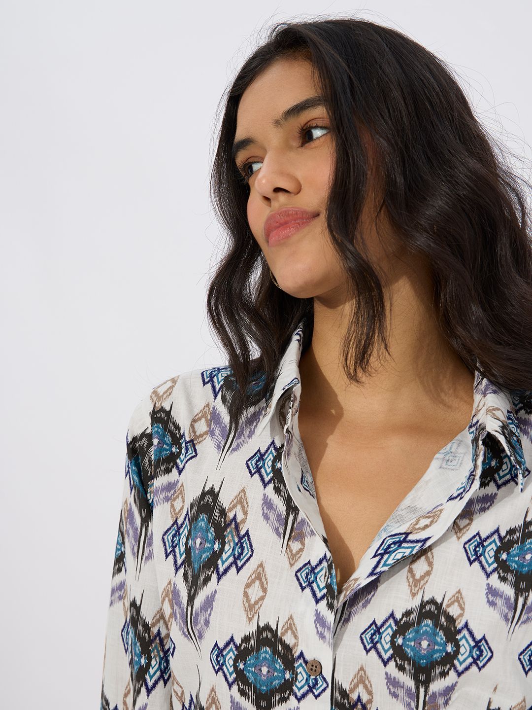 TSS Originals: Ikat Twist Women Relaxed Shirts