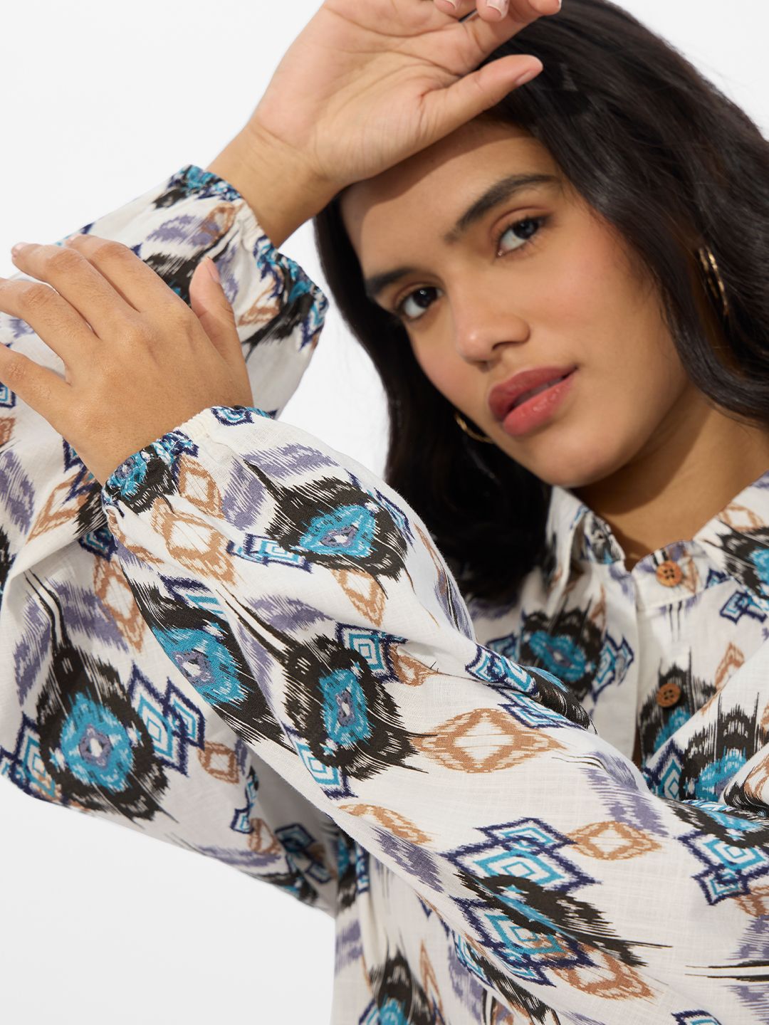 TSS Originals: Ikat Twist Women Relaxed Shirts