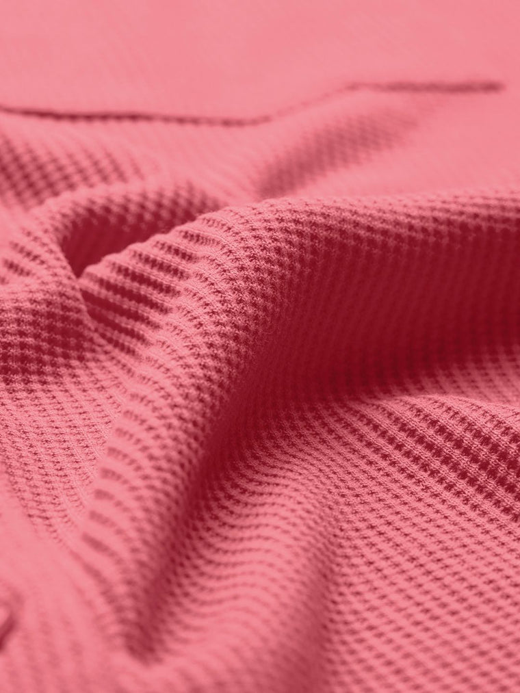 Textured Shirt: Coral (Solids) Women Oversized Shirts