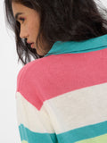 Knitted Polo Sweater: Lemonade Women Cropped Sweaters