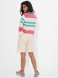 Knitted Polo Sweater: Lemonade Women Cropped Sweaters