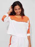 TSS Originals: Orange Racer Women Oversized Cropped T-Shirts