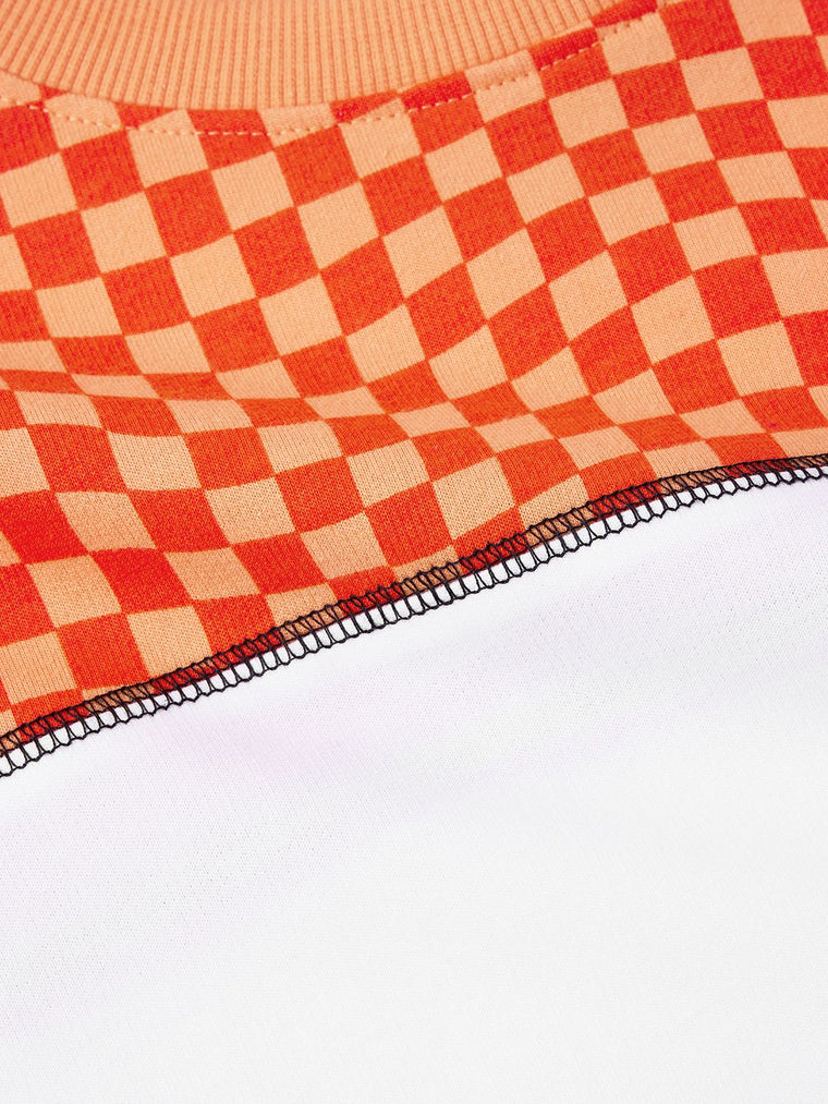 TSS Originals: Orange Racer Women Oversized Cropped T-Shirts