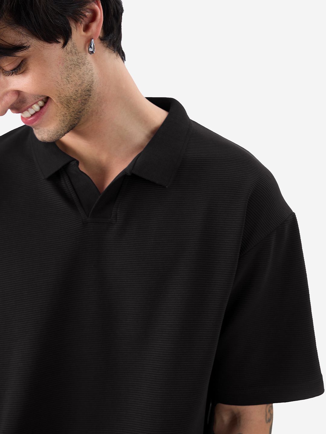 Solids: Regal Black Oversized Polos