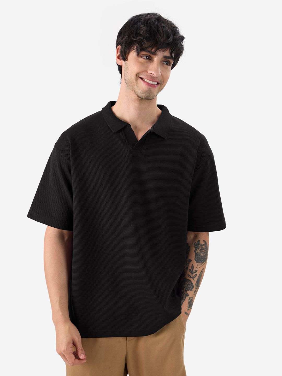 Solids: Regal Black Oversized Polos