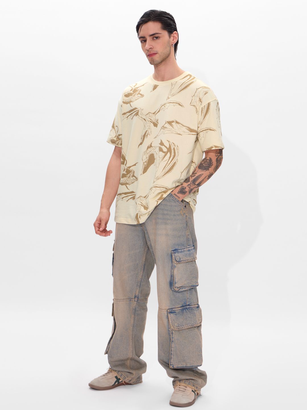 House Of Dragon: Triple Dragon Oversized T-Shirts