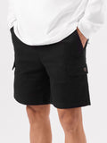 Solids: Deep Black Men Cargo Shorts