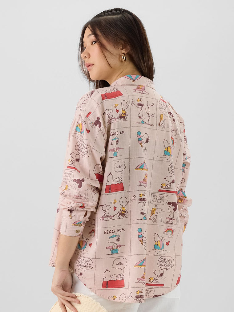 Peanuts: Beach Bum Women Oversized Shirts