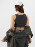 Solids: Acid Wash Grey Women Bralette